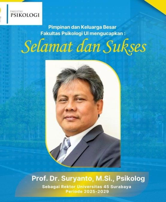 Institusi Akademik dan Komunitas Keilmuan Sampaikan Ucapan Selamat atas Pelantikan Rektor Universitas 45 Surabaya