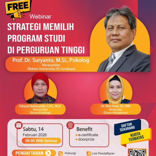 WEBINAR : Strategi Memilih Program Studi di Perguruan Tinggi