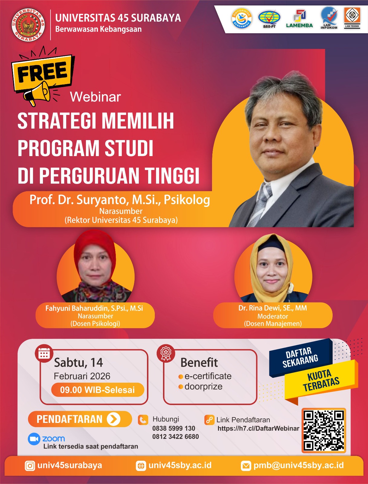 WEBINAR : Strategi Memilih Program Studi di Perguruan Tinggi