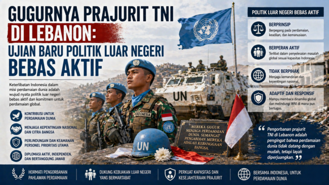 Karya Ilmiah Dosen di Media “Gugurnya Prajurit TNI di Lebanon: Ujian Baru Politik Luar Negeri Bebas Aktif”