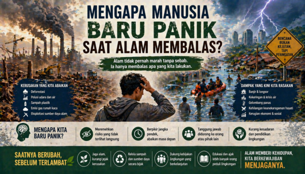 Karya Ilmiah Dosen di Media “Mengapa Manusia Baru Panik Saat Alam Membalas?”