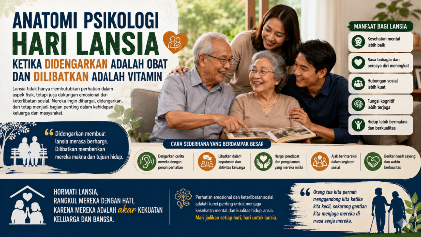Karya Ilmiah Dosen di Media “Anatomi Psikologi Hari Lansia: Ketika Didengarkan adalah Obat dan Dilibatkan adalah Vitamin”