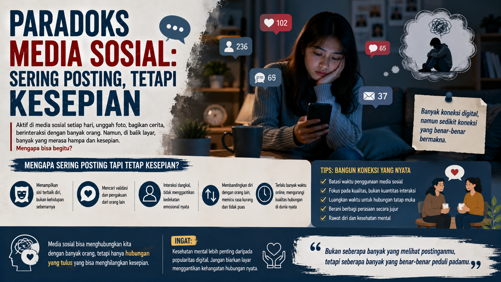 Karya Ilmiah Dosen di Media “Paradoks Media Sosial: Sering Posting, tetapi Kesepian”