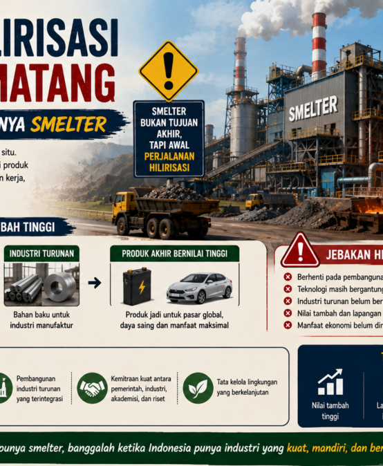 Karya Ilmiah Dosen di Media “Jebakan Hilirisasi Setengah Matang: Jangan Cuma Bangga Punya Smelter”