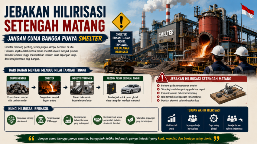Karya Ilmiah Dosen di Media “Jebakan Hilirisasi Setengah Matang: Jangan Cuma Bangga Punya Smelter”