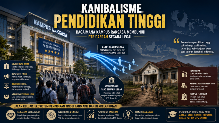 Karya Ilmiah Dosen di Media “Kanibalisme Pendidikan Tinggi: Bagaimana Kampus Raksasa Membunuh PTS Daerah Secara Legal” Karya Ilmiah Dosen di Media “Kanibalisme Pendidikan Tinggi: Bagaimana Kampus Raksasa Membunuh PTS Daerah Secara Legal”
