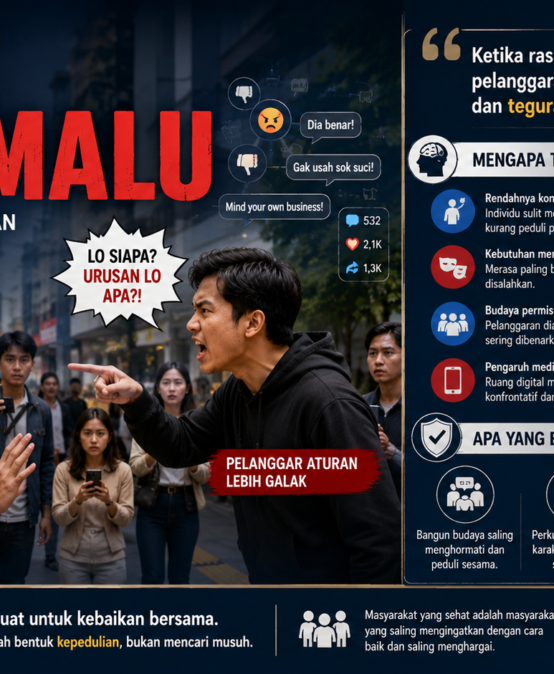 Karya Ilmiah Dosen di Media “Krisis Rasa Malu: Mengapa Pelanggar Aturan Kini Lebih Galak daripada yang Menegur”