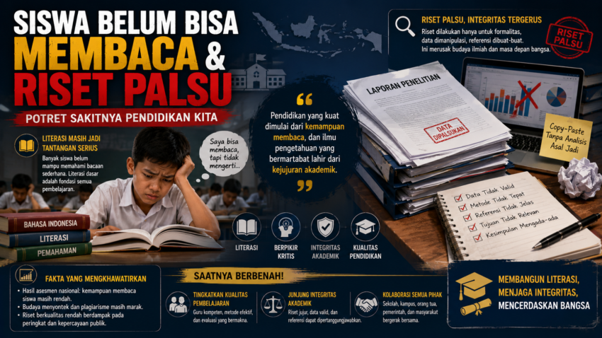 Karya Ilmiah Dosen di Media “Siswa Belum Bisa Membaca dan Riset Palsu: Potret Sakitnya Pendidikan Kita” Karya Ilmiah Dosen di Media “Siswa Belum Bisa Membaca dan Riset Palsu: Potret Sakitnya Pendidikan Kita”