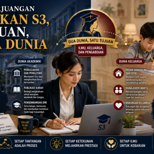 Karya Ilmiah Dosen di Media “Catatan Perjuangan Pendidikan S3, Perempuan, dan Dua Dunia”