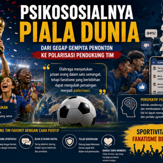 Karya Ilmiah Dosen di Media “Psikososialnya Piala Dunia: Dari Gegap Gempita Penonton ke Polarisasi Pendukung Tim”