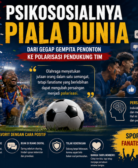 Karya Ilmiah Dosen di Media “Psikososialnya Piala Dunia: Dari Gegap Gempita Penonton ke Polarisasi Pendukung Tim”