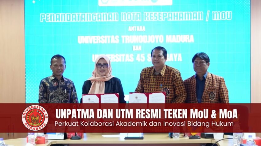 UNPATMA dan UTM Teken MoU dan MoA, Perkuat Kolaborasi Akademik dan Inovasi Bidang Hukum UNPATMA dan UTM Teken MoU dan MoA, Perkuat Kolaborasi Akademik dan Inovasi Bidang Hukum